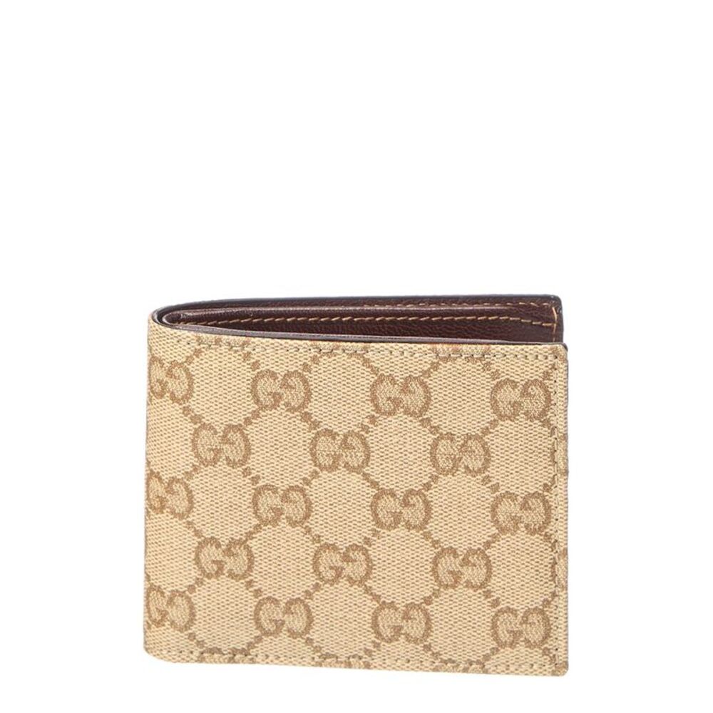 Gucci Essence Classic Gg Coated Canvas Bifold Wallet, Brown
